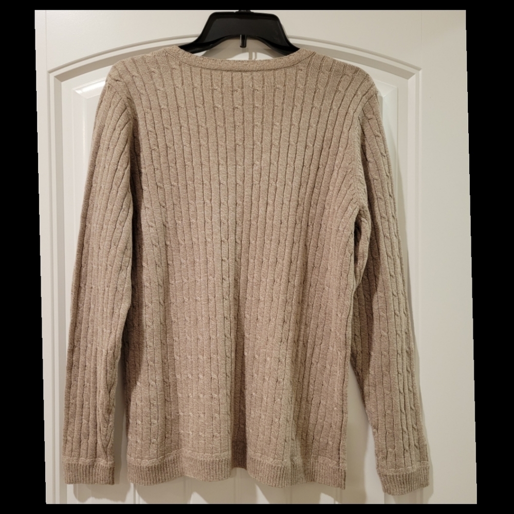 đď¸croft & barrow java v neck pull over sweater - Picture 4 of 8